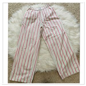 Anthropologie The Wren Boxer Pants Striped Pink Red Size XS